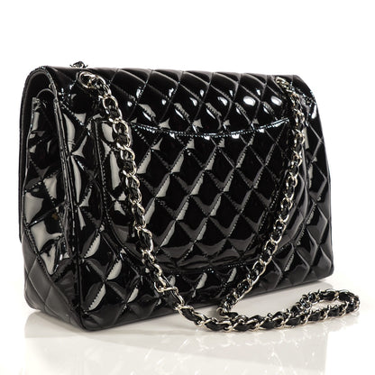 Chanel Patent Quilted Maxi Double Flap Black 3 of 8
