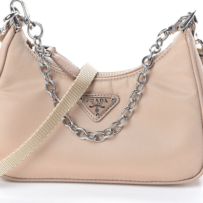 Prada Tessuto Nylon Saffiano Mini Re-Edition 2000 Shoulder Bag Cammeo 6 of 9