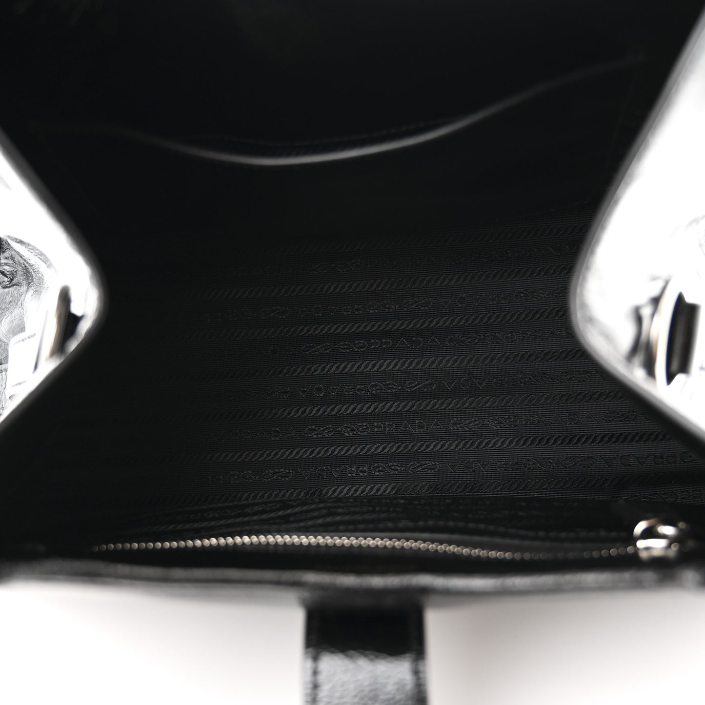 Glossy Calfskin Medium Tote Bag Black