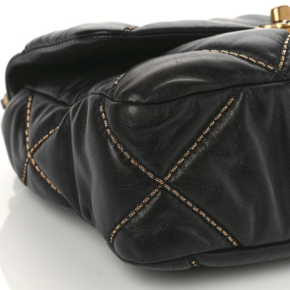 Chanel Lambskin Chain Quilted Medium Chanel 19 Flap Black 8 of 9