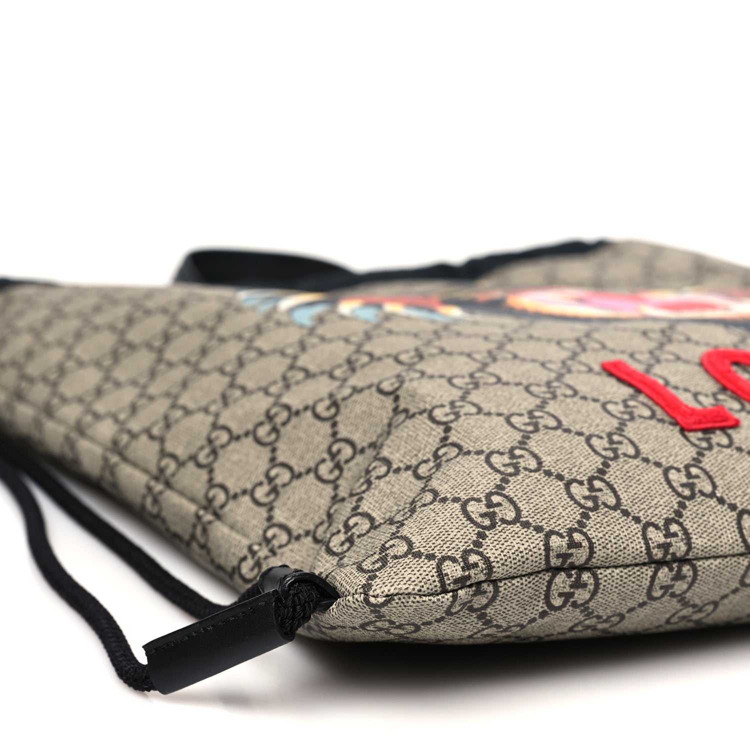 Gucci GG Supreme Monogram Angry Cat Drawstring Backpack 9 of 10