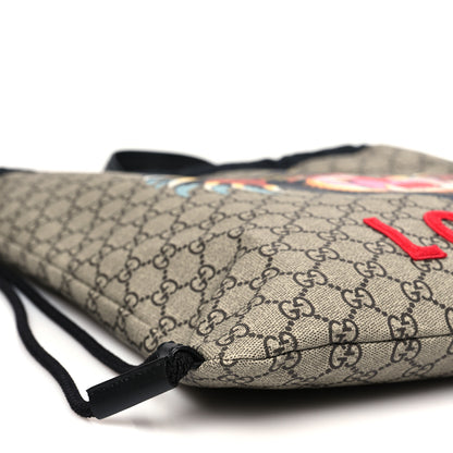 Gucci GG Supreme Monogram Angry Cat Drawstring Backpack 9 of 10