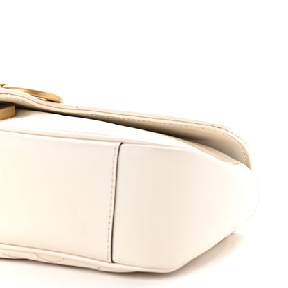 Gucci Calfskin Matelasse Small GG Marmont Shoulder Bag White 9 of 9