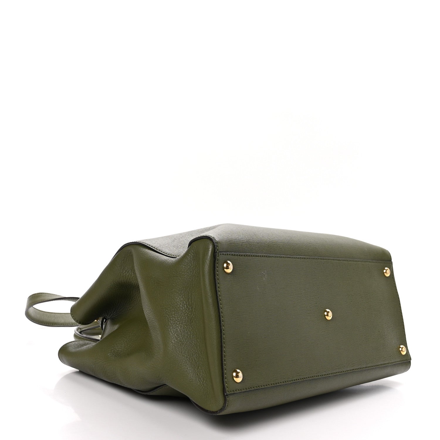 Fendi Vitello Elite Regular 2Jours Tote Oliva 4 of 10