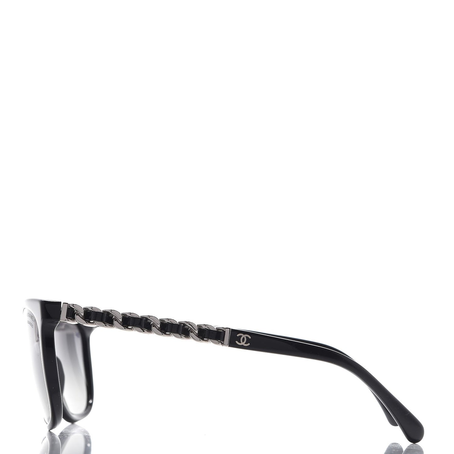 Cat Eye Chain Polarized Sunglasses 5260-Q Black