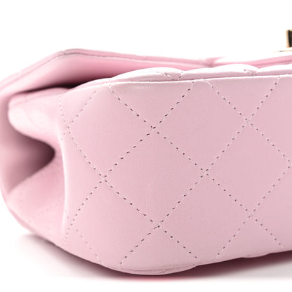 Chanel Lambskin Quilted Mini Top Handle Rectangular Flap Light Pink 9 of 11