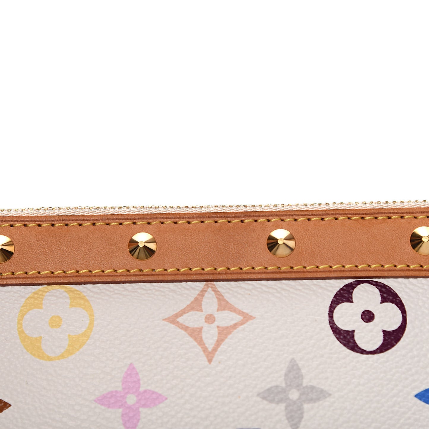 Monogram Multicolor Pochette Accessories White