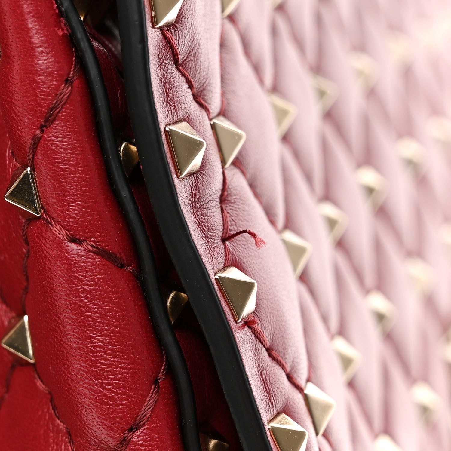 Valentino Garavani Lambskin Large Rockstud Spike Shoulder Bag Red 13 of 15