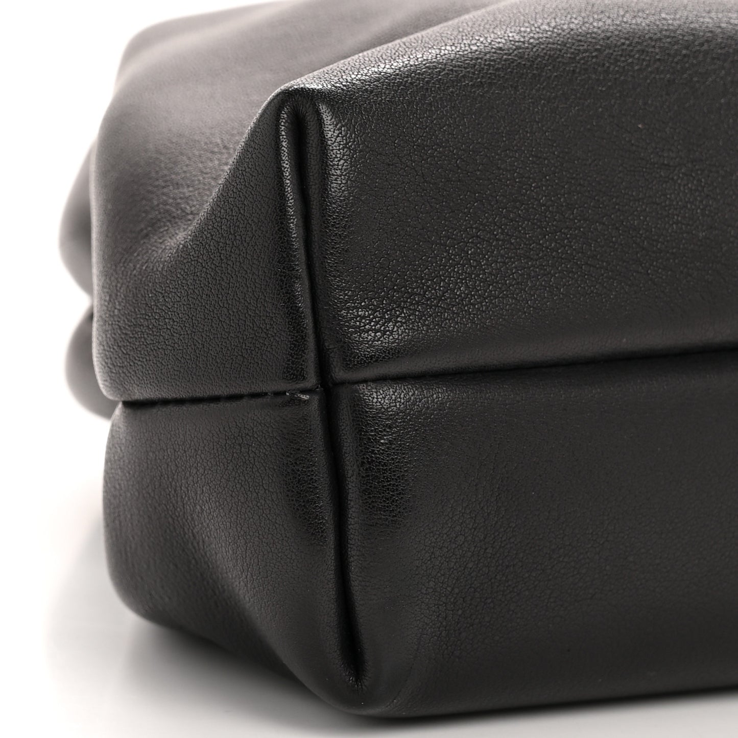 Polished Saddle Calfskin Mira Clutch Black