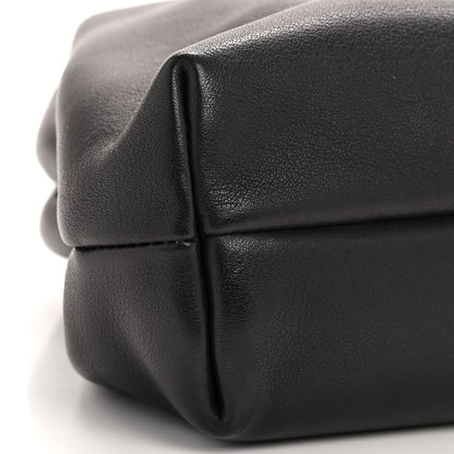 The Row Polished Saddle Calfskin Mira Clutch Black 8 of 10