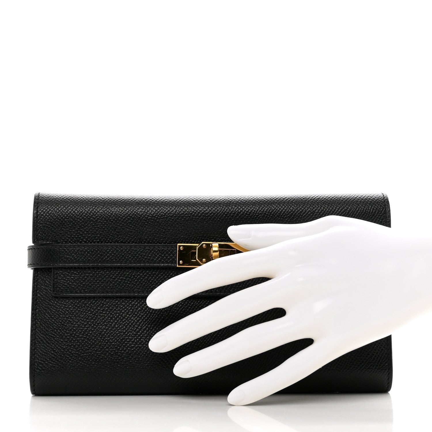 Hermes Epsom Kelly Longue Wallet Black 2 of 10