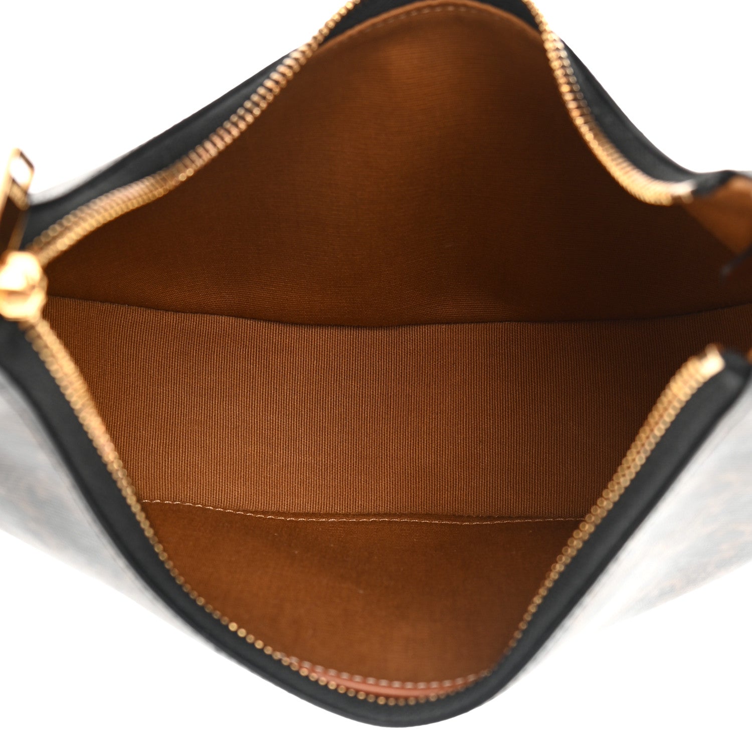 Celine Triomphe Canvas Calfskin Ava Shoulder Bag Tan 5 of 11