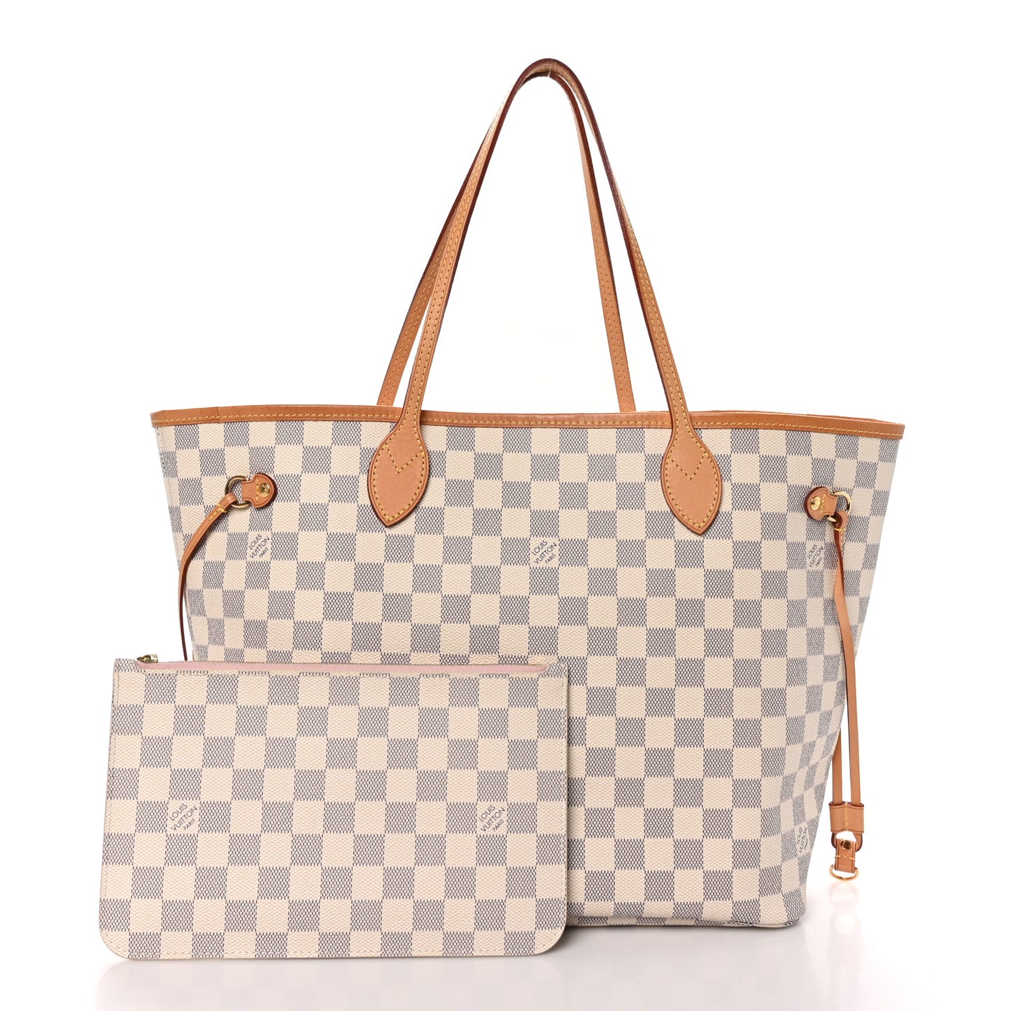 Damier Azur Neo Neverfull MM Rose Ballerine