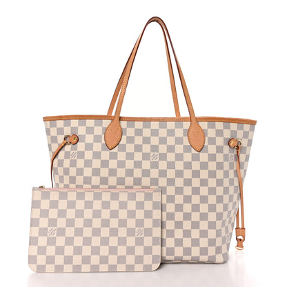 Louis Vuitton Damier Azur Neo Neverfull MM Rose Ballerine 3 of 11