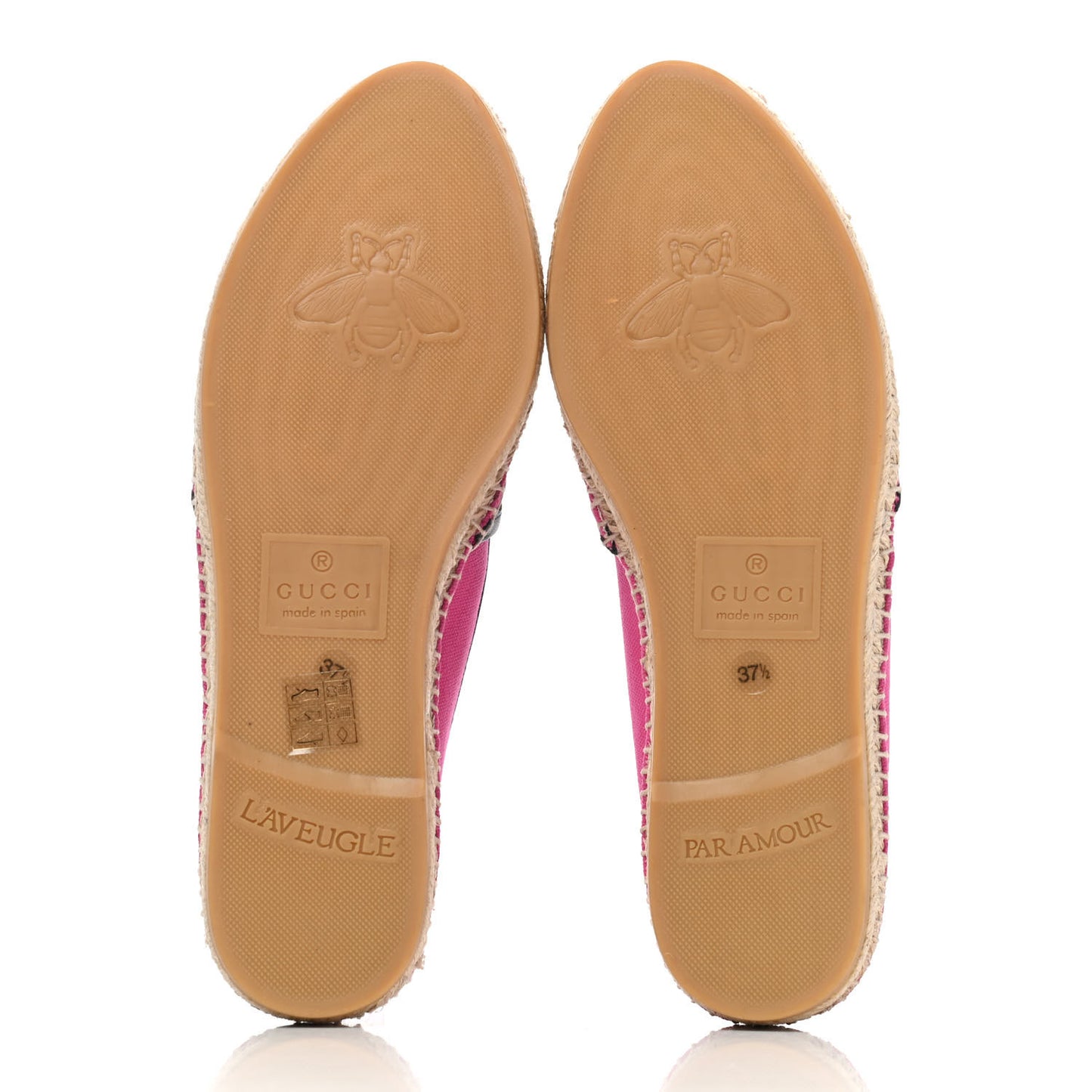 Canvas Logo Espadrilles 37.5 Cyclamen Rose Black