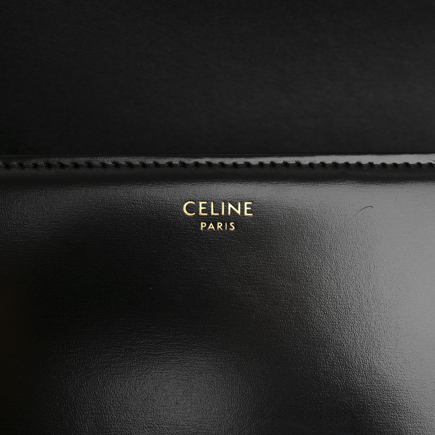 Celine Shiny Calfskin Teen Triomphe Black 6 of 12