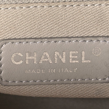 Chanel Grained Calfskin Quilted CC Bowler Tote Red 6 of 10