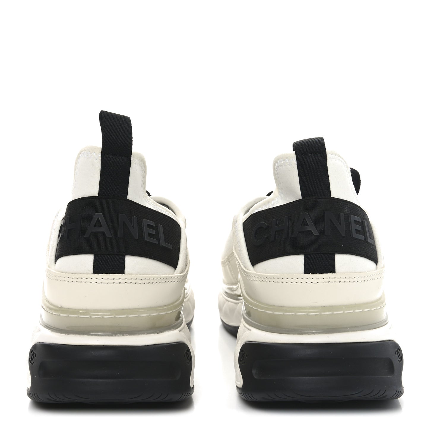 Velvet Calfskin Mixed Fibers CC Sneakers 41 Ivory Black