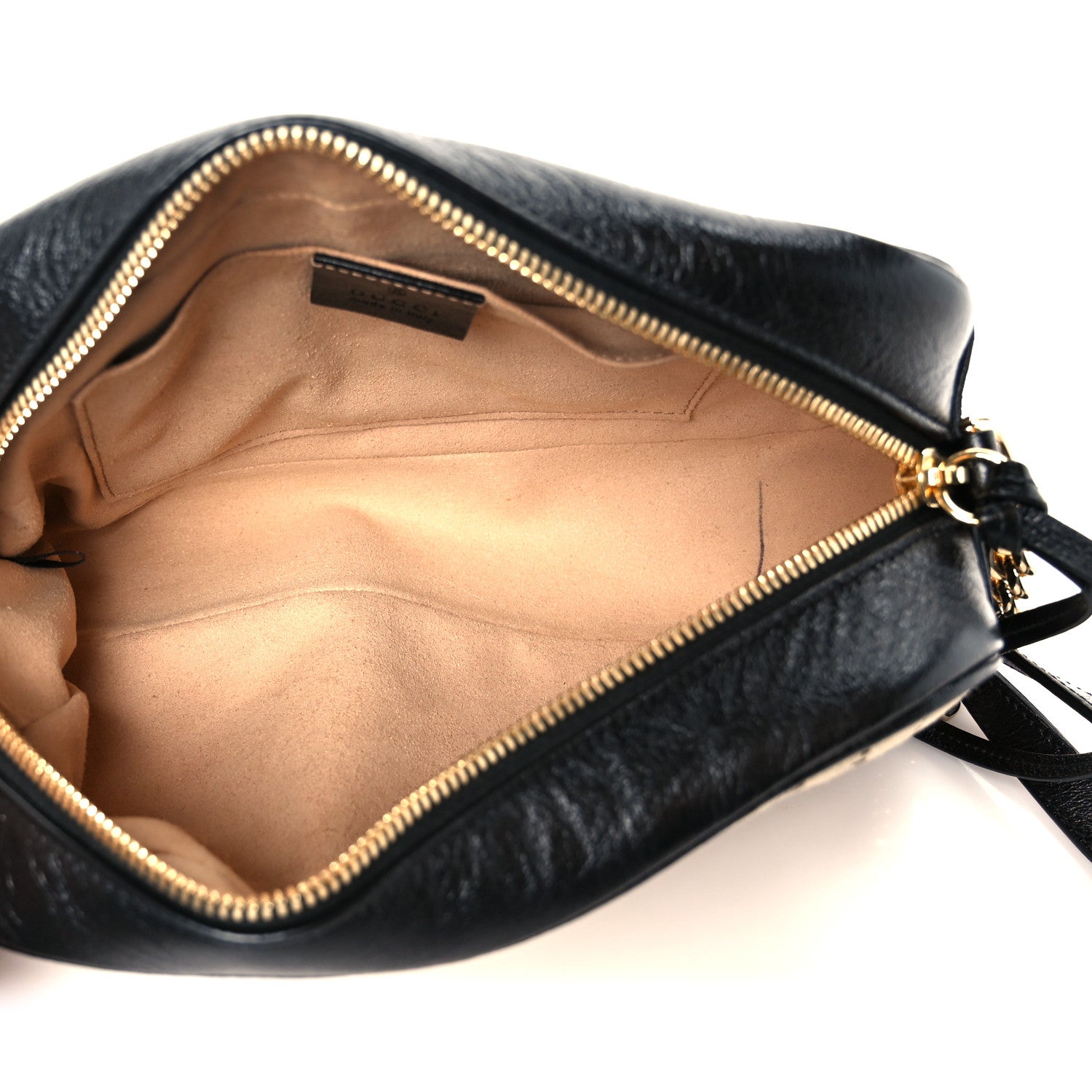 Gucci Monogram Matelasse Diagonal Small GG Marmont Chain Shoulder Bag Beige Black 5 of 11