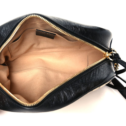 Gucci Monogram Matelasse Diagonal Small GG Marmont Chain Shoulder Bag Beige Black 5 of 11