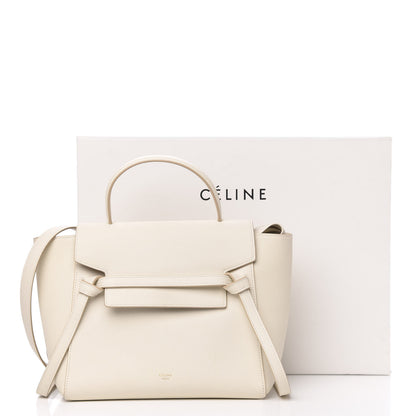 Celine Grained Calfskin Micro Belt Bag White 12 of 13