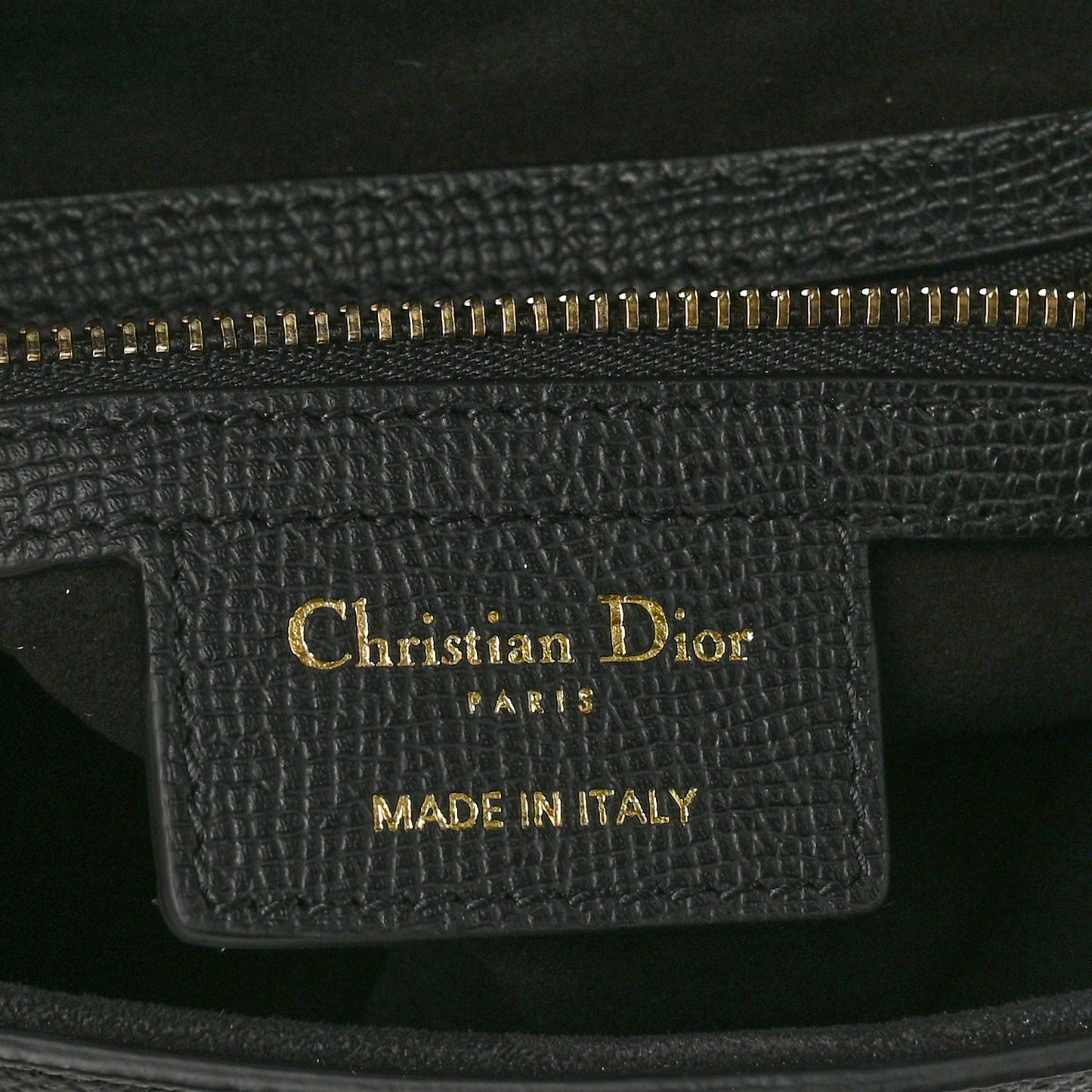 Grained Calfskin Saddle Bag With Strap Black