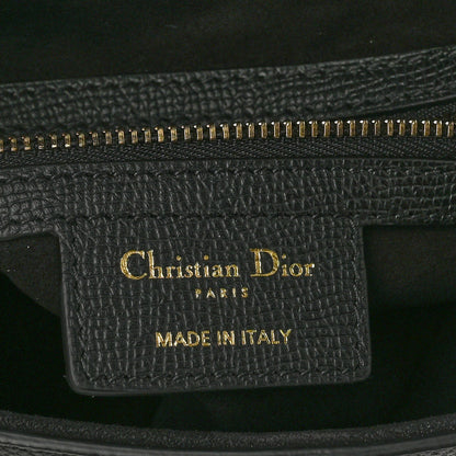 Christian Dior Grained Calfskin Saddle Bag With Strap Black 6 of 10