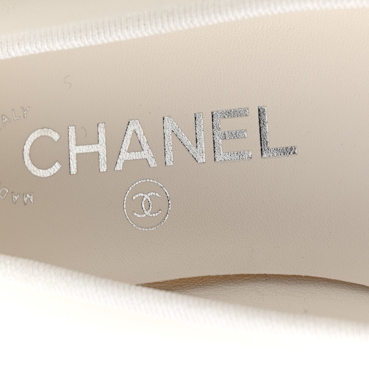 Chanel Lambskin Cap Toe CC Ballerina Flats 37 White Black 8 of 10