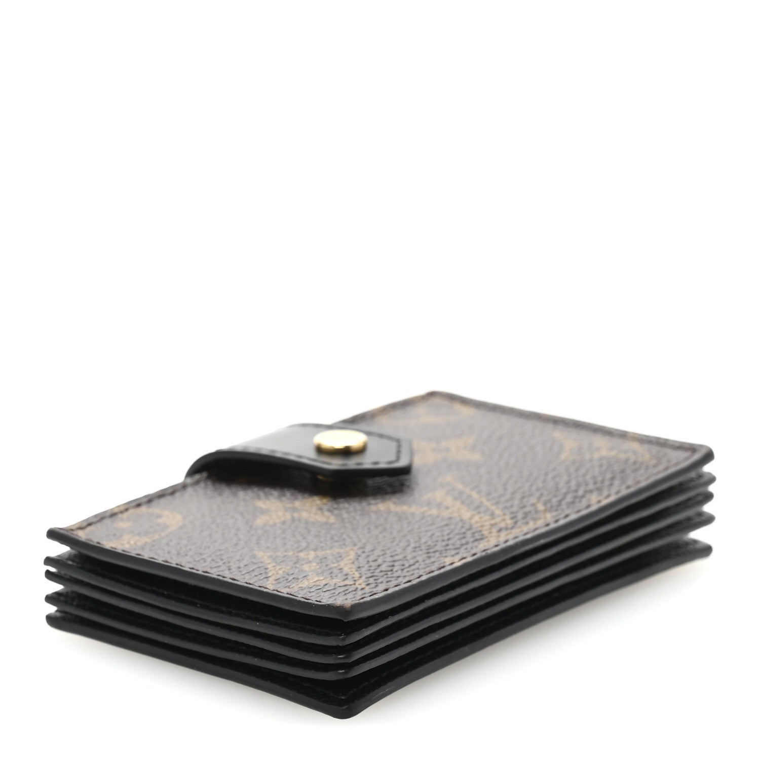 Louis Vuitton Monogram Gusset Card Holder Black 4 of 8