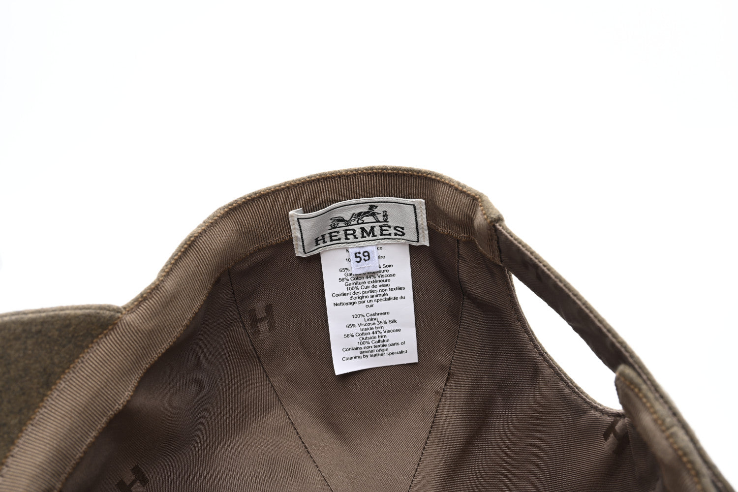 Hermes Cashmere Serena Eperon d'Or Cap 59 Toundra Beige De Weimar 7 of 7