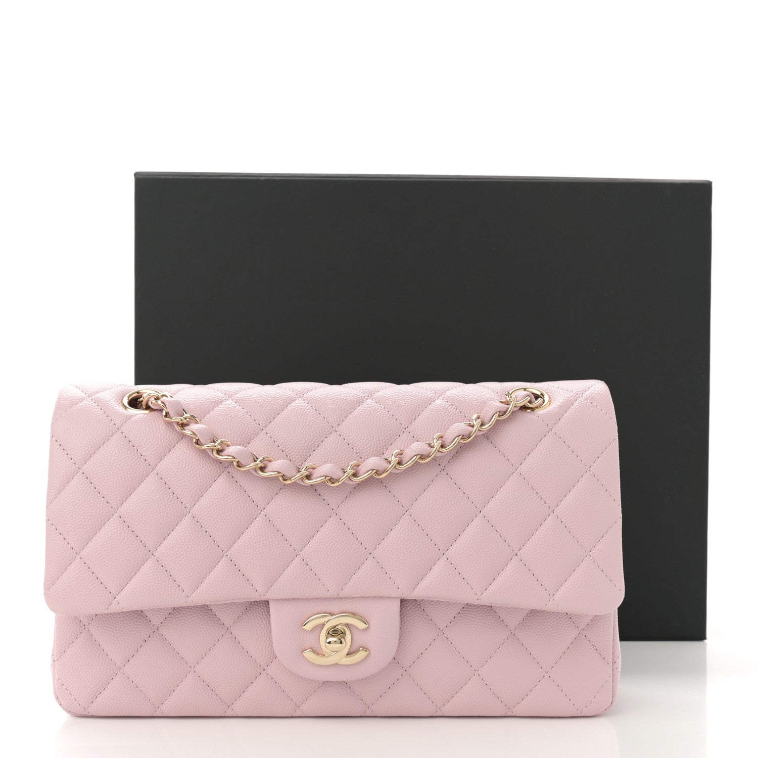 Chanel Caviar Quilted Medium Double Flap Light Pink 11 of 11