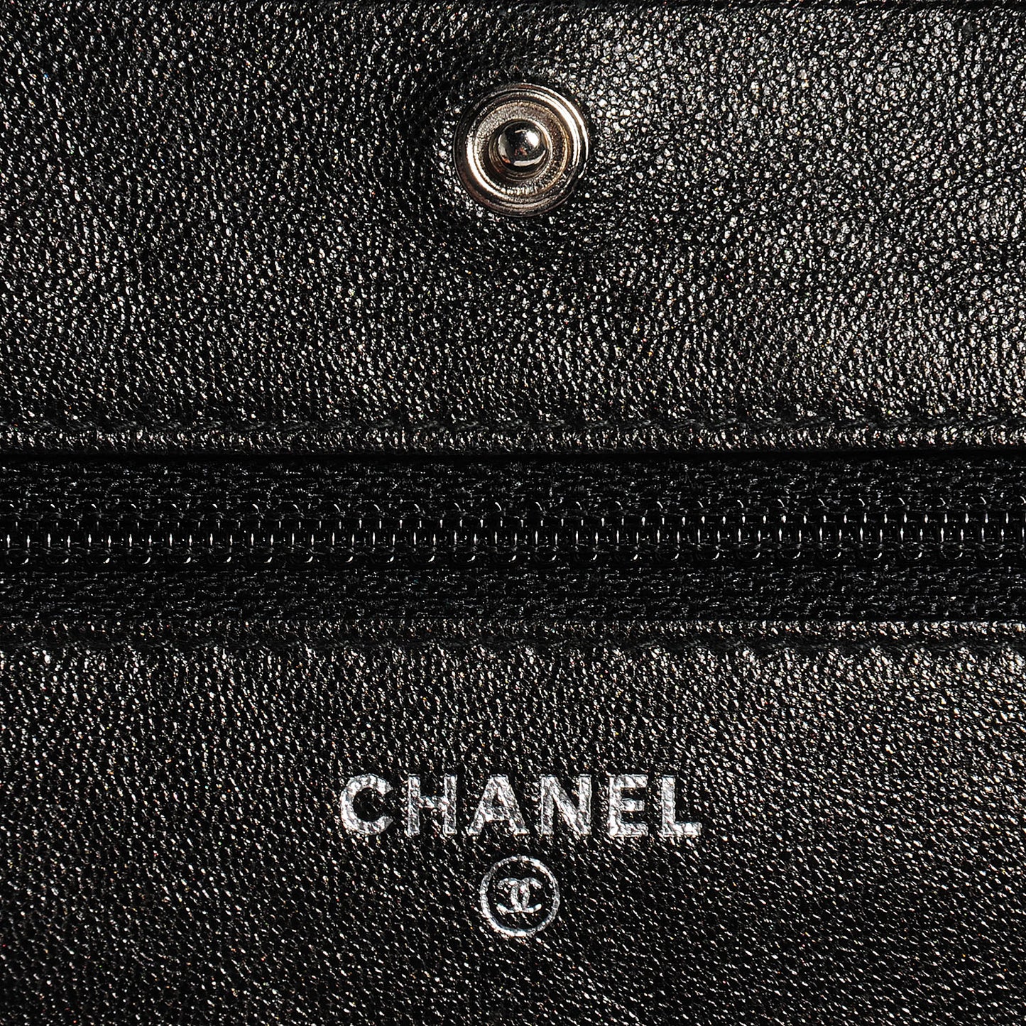 Goatskin Wallet on Chain WOC Black