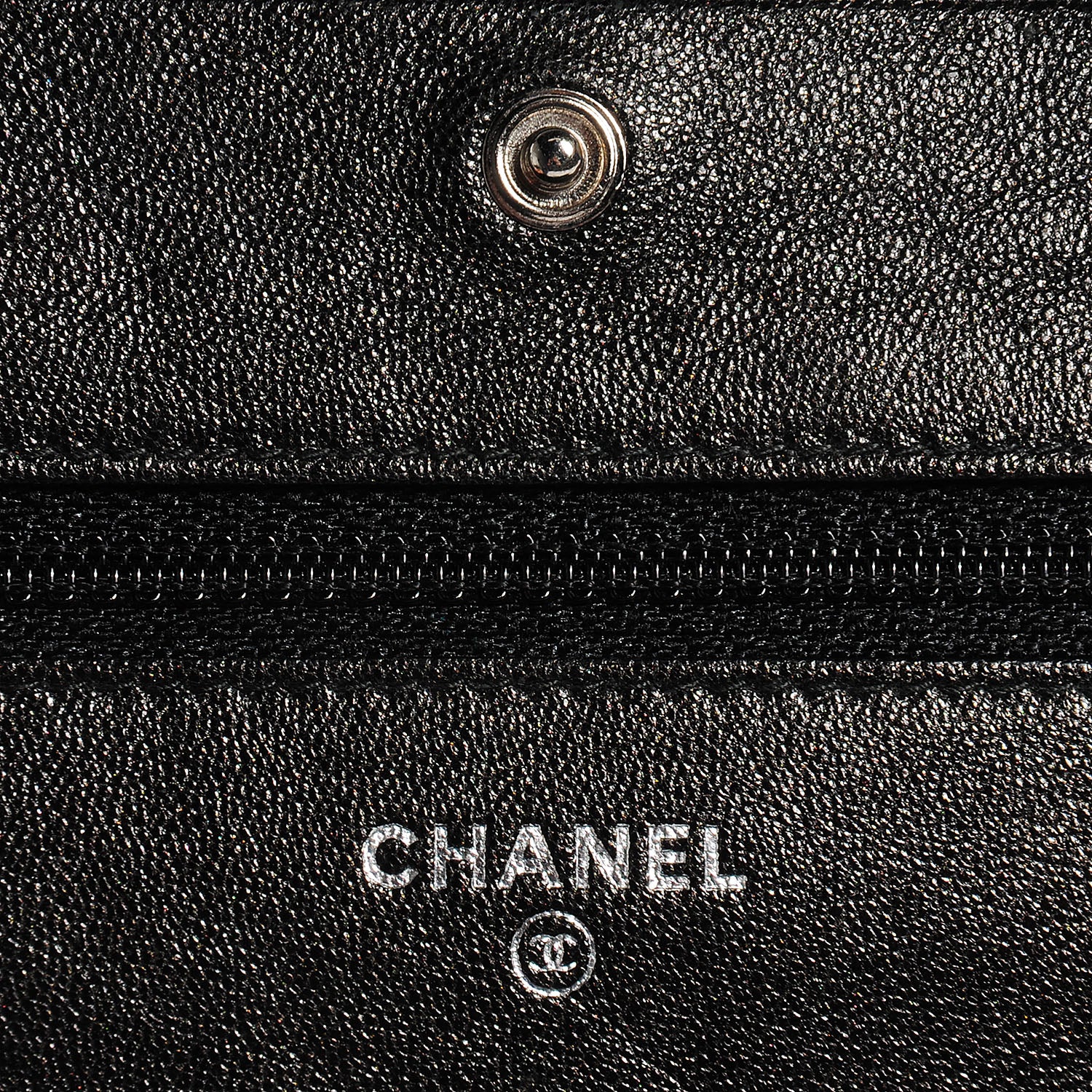 Chanel Goatskin Wallet on Chain WOC Black 6 of 9