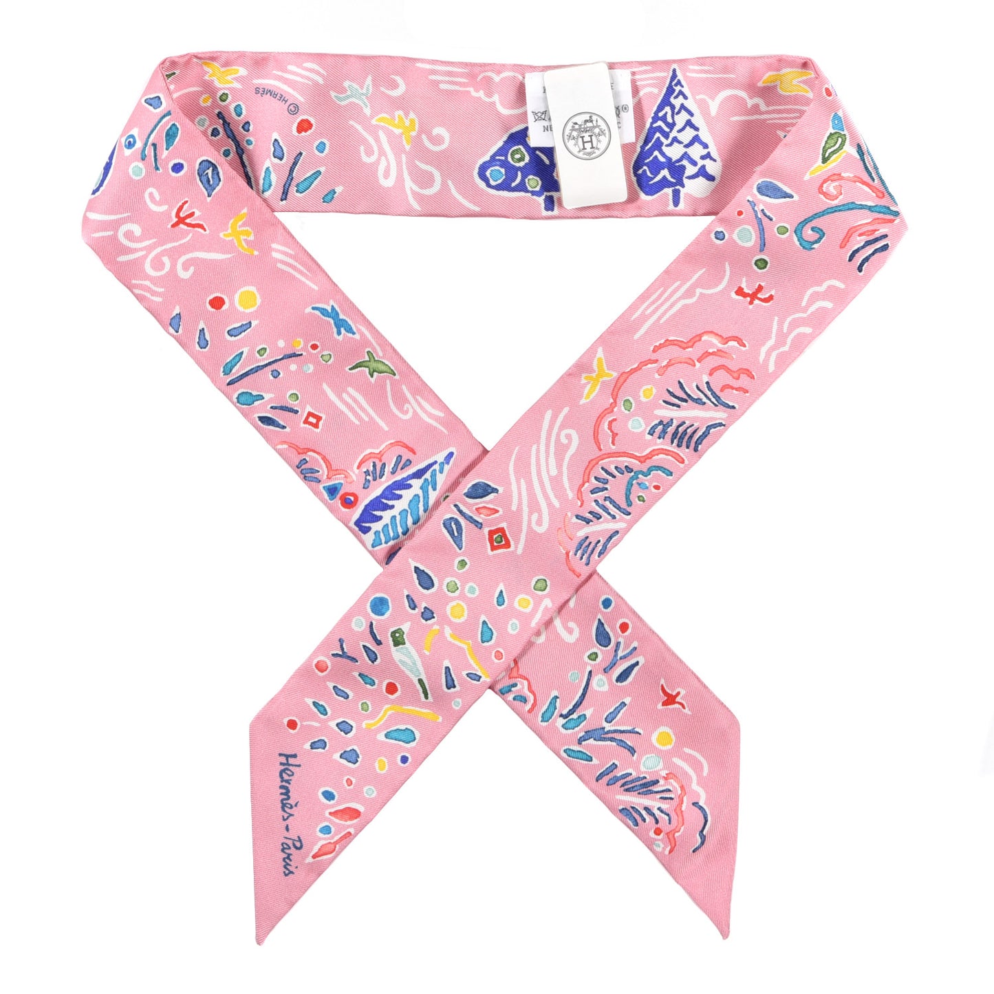 Silk Isola Di Primavera Twilly Rose Bleu Multicolor
