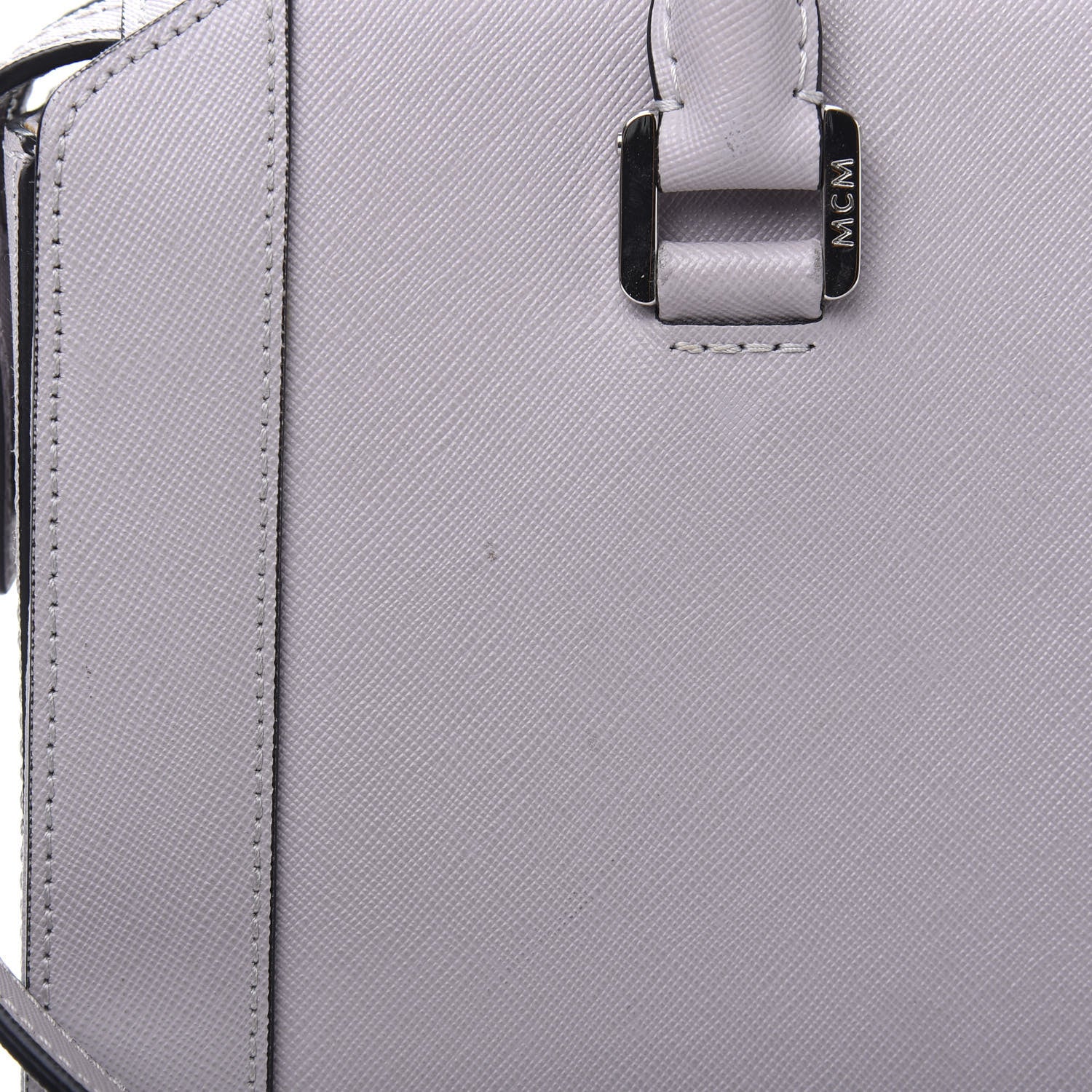 MCM Saffiano Medium Nuovo Tote Gull Gray 11 of 12