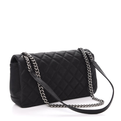 Chanel Iridescent Caviar Quilted Medium Lady Pearly Flap Black 4 of 11