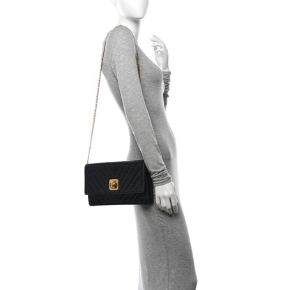 Chanel Lambskin Chevron Quilted Flap Black 2 of 15