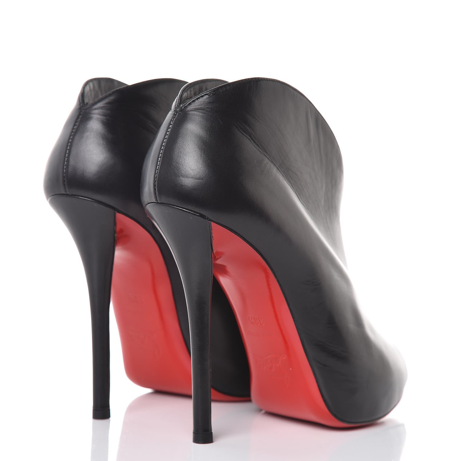 Christian Louboutin Shiny Calfskin Chester Fille 120 Ankle Bootie 38.5 Black 4 of 9