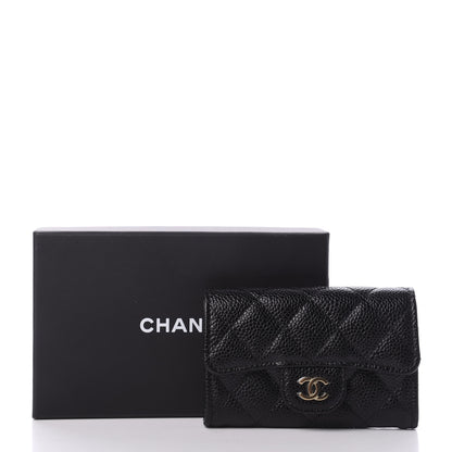 Chanel Caviar Quilted Flap Card Holder Wallet Black 10 of 10