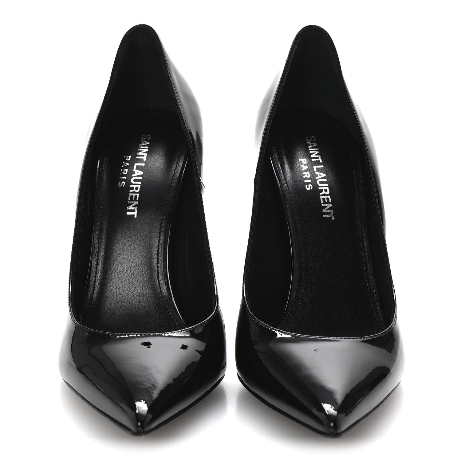 Saint Laurent Patent Opyum 110 Pumps 36 Black Silver 3 of 9