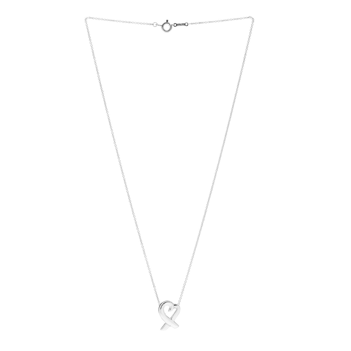 Sterling Silver Small Paloma Picasso Loving Heart Pendant Necklace