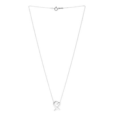 Tiffany Sterling Silver Small Paloma Picasso Loving Heart Pendant Necklace 3 of 4