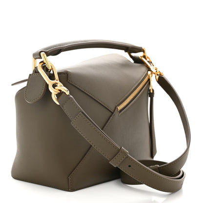 Loewe Calfskin Small Puzzle Bag Dark Khaki Green 3 of 9