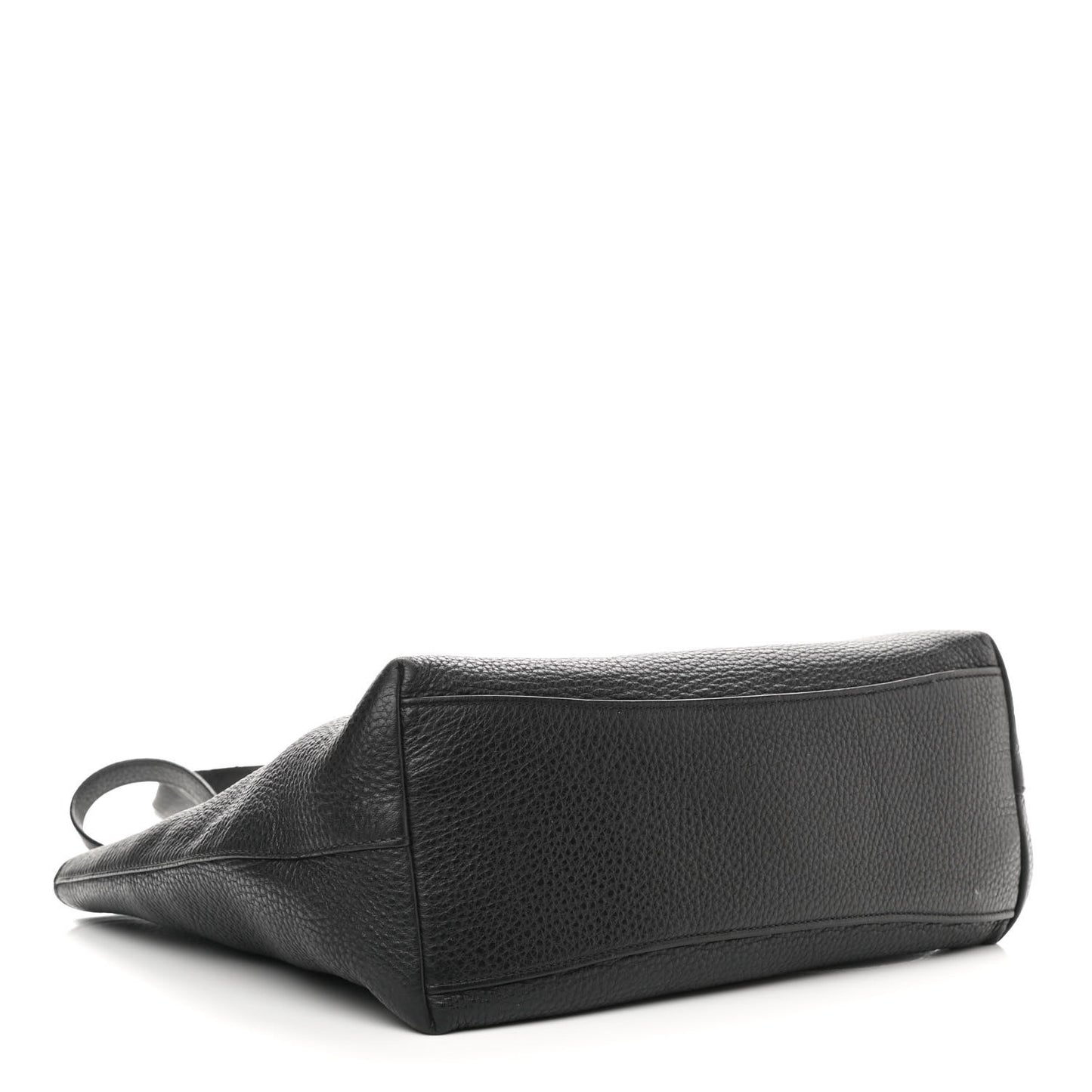 Vitello Phenix Embossed Logo Tote Black