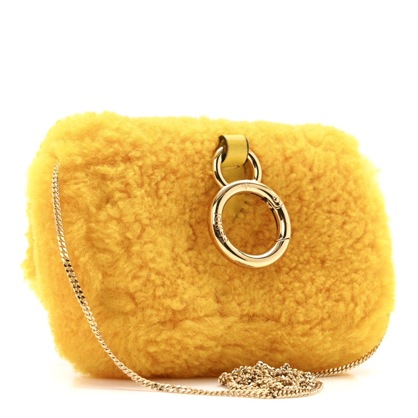 Shearling Vitello Grace Nano Baguette Charm Narciso
