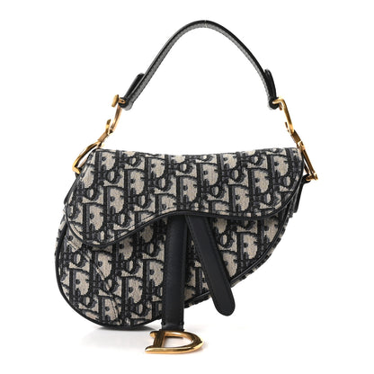 Christian Dior Oblique Mini Saddle Bag Blue 1 of 10