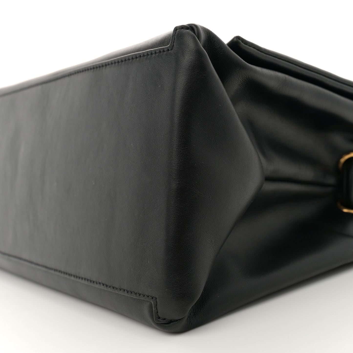 Calfskin Large Dual Shoulder Bag Black