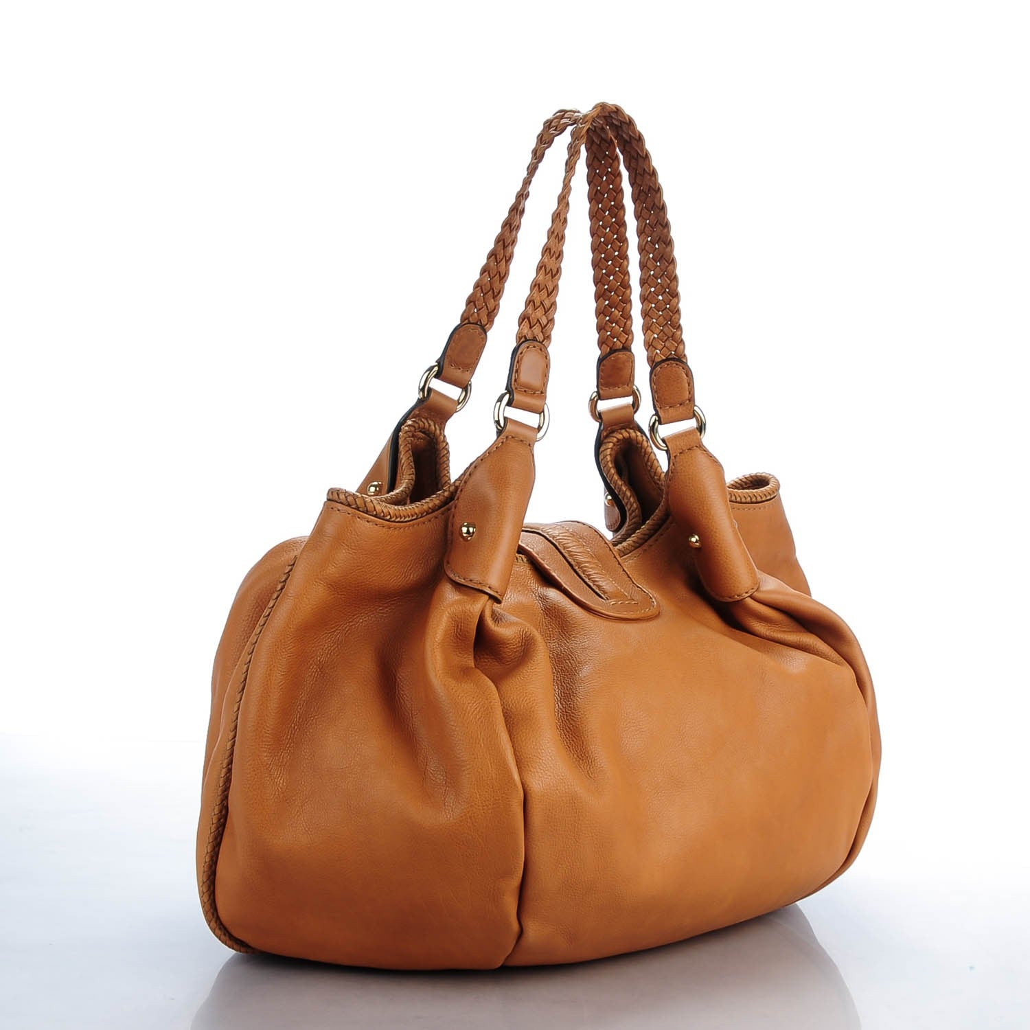 Gucci Pebbled Calfskin Medium Marrakech Shoulder Bag Camel 3 of 8