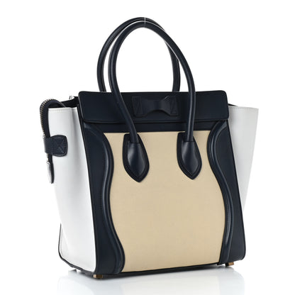 Celine Goatskin Smooth Calfskin Micro Tri-Color Luggage Firefly 3 of 9
