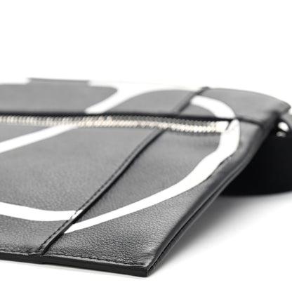 Valentino Garavani Calfskin Logo Belt Bag Black White 8 of 10